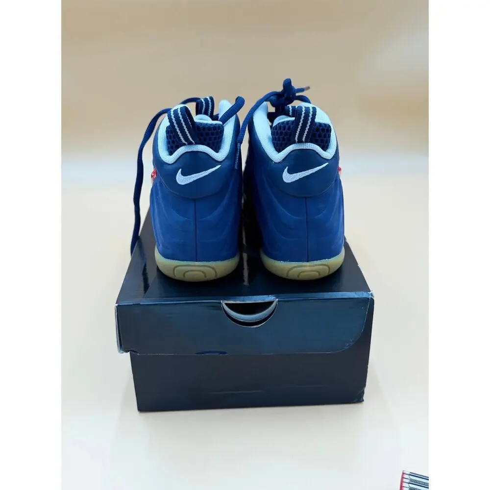 Nike Little Posite Pro (PS) Blue Void University Red White Foamposite Sneakers
